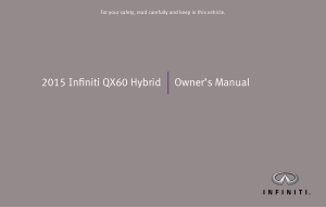 2015 Infiniti QX60 Hybrid Owner Manual